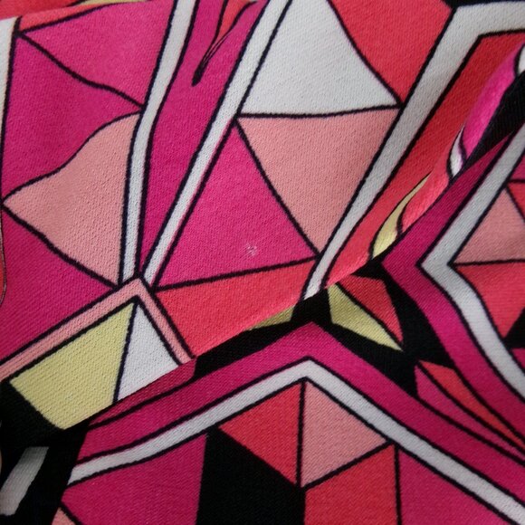 Laundry Shelli Segal Pucci Inspired Print Sheath Dress S Bright Pink Navy Blue - Picture 13 of 13